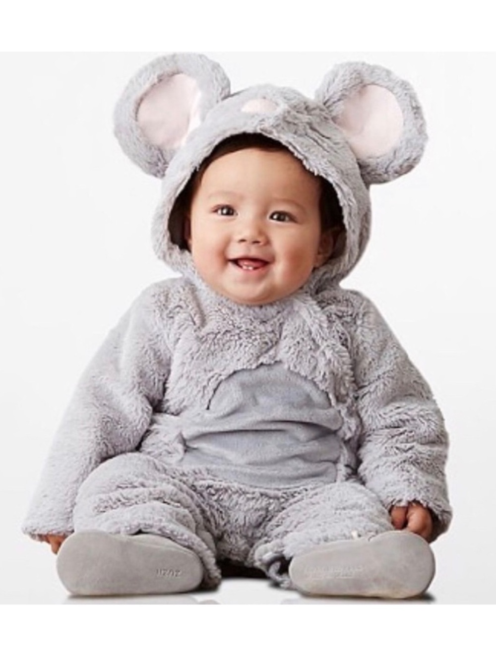 Pottery Barn Kids Gray Grey Mouse Plush Halloween Costume Baby 6-12 months
